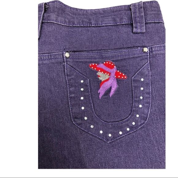 simply Lavish Purple Jean Pants - Picture 3 of 11